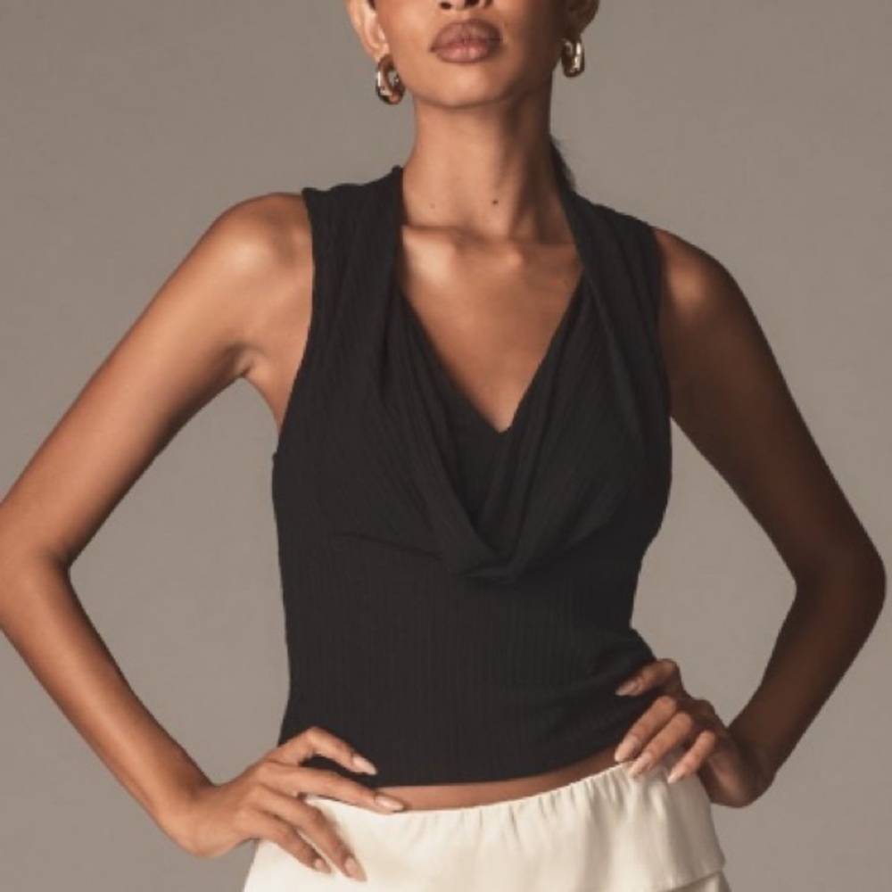 ANTHROPOLOGIE➕NWT Crop Cowl Neck Top